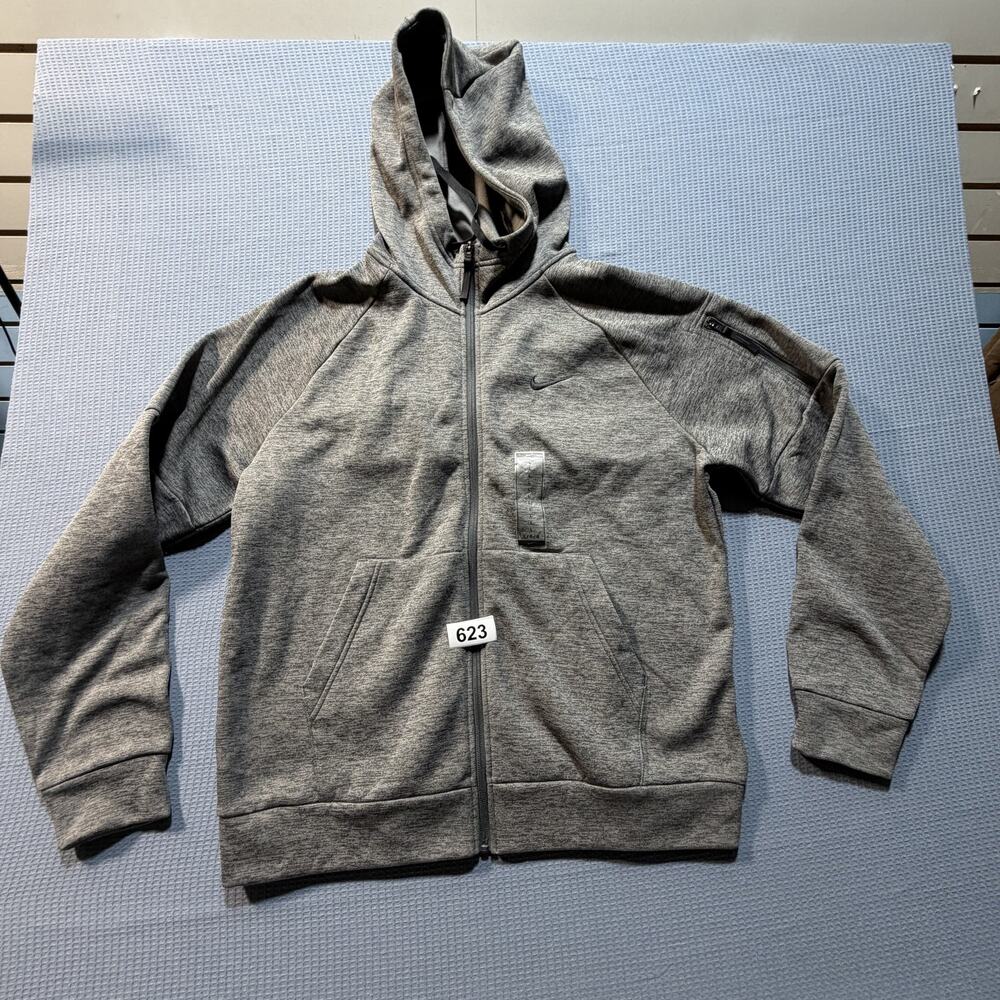 NIKE SWOOSH Men Sz L Gray‎ Hoodie  Brand New